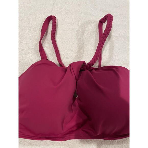 Shade & Shore Women's Size 34C Braided Strap Bikini Top Purple NEW Top Only - Picture 9 of 9